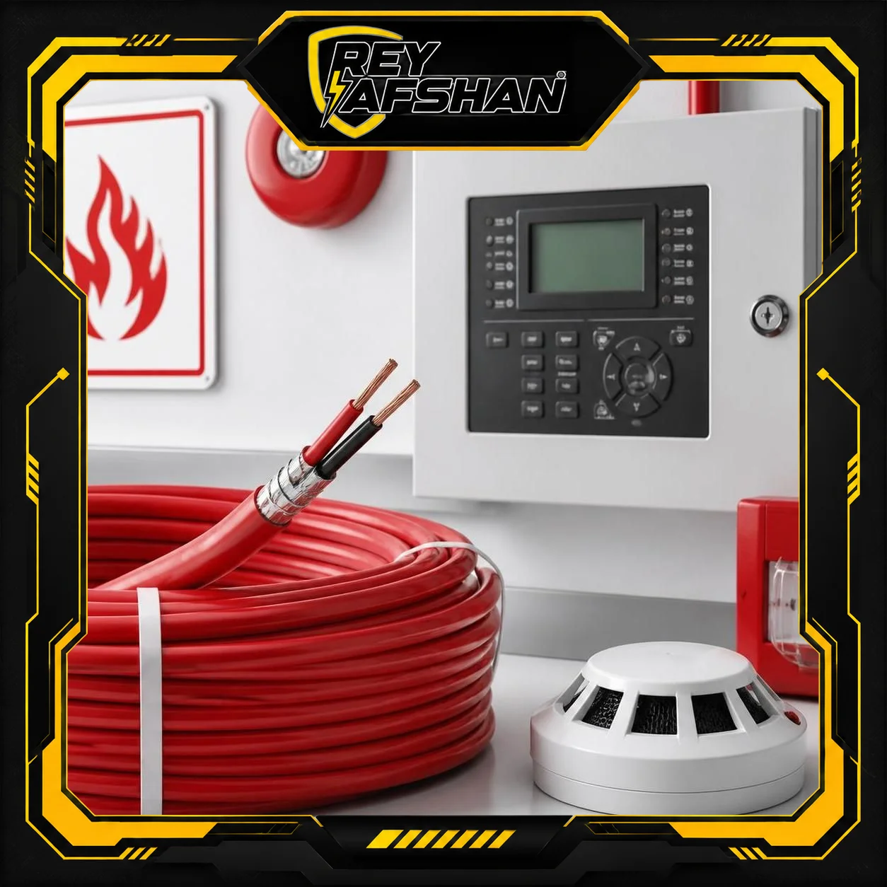کابل اعلام حریق مورد تایید آتش نشانی